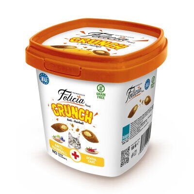 Felicia Crunch Hairball Tavuklu Yaban Mersinli ve Sütlü Kedi Ödül Maması 100gr