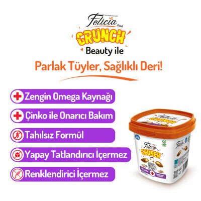 Felicia Beauty Crunch Tavuklu ve Somonlu Kedi Ödül Maması 100gr
