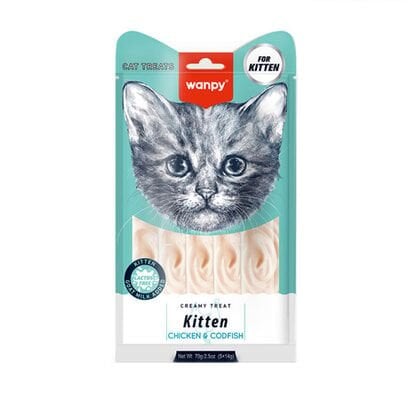 Wanpy Tavuklu & Morinalı – Yavru Kedi Krema Ödülü 5×14 g