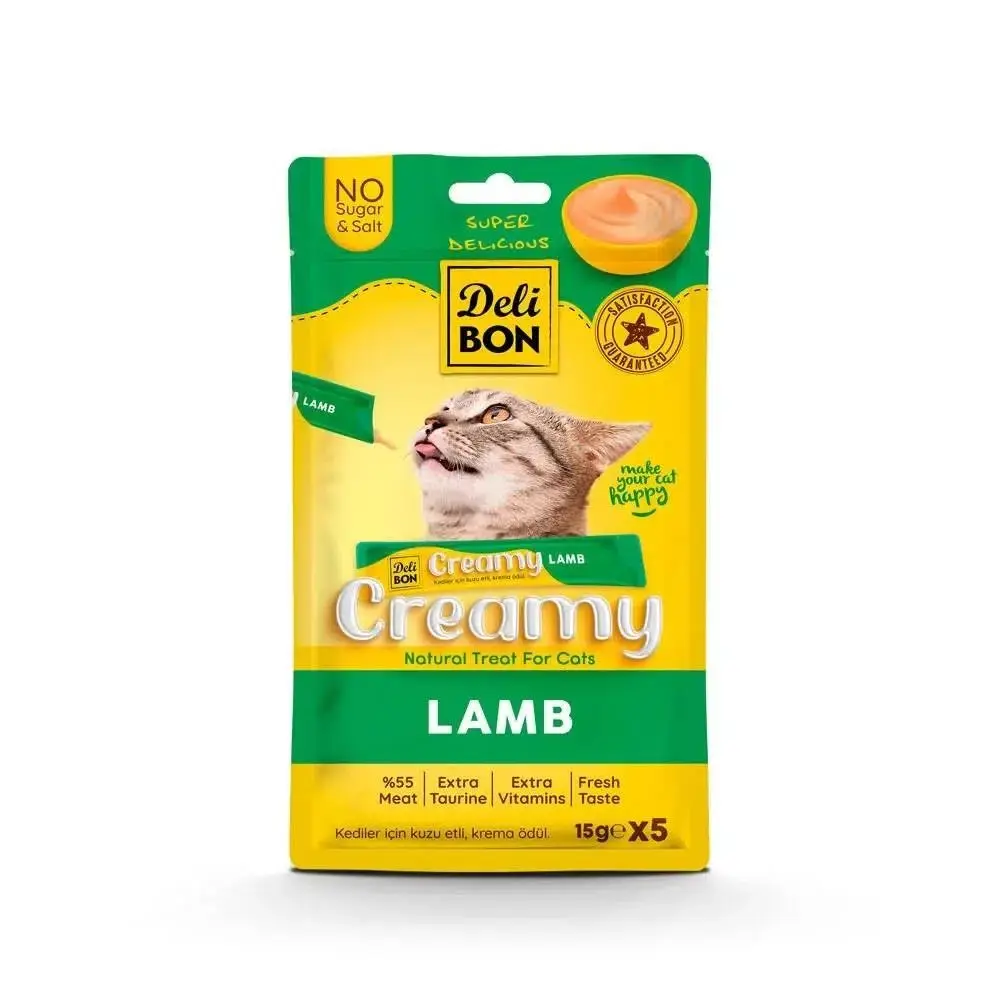 Delibon Creamy Ödül Maması Kuzulu 15gr 5li Paket
