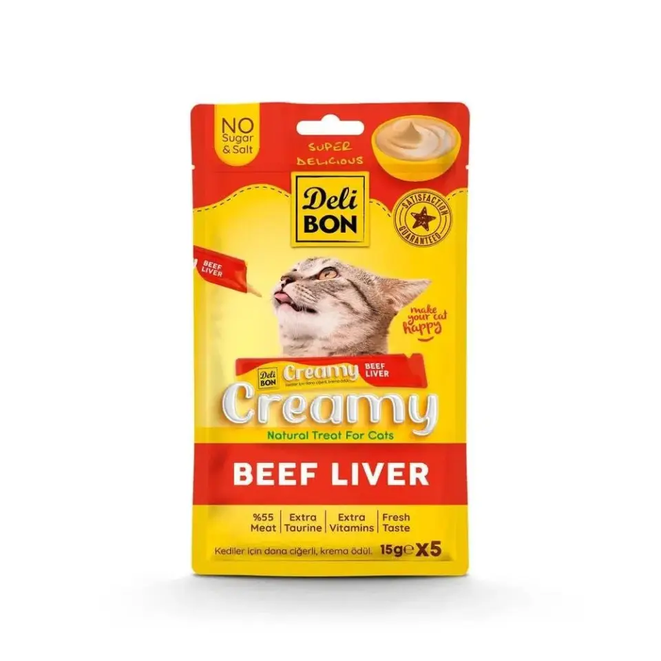 Delibon Creamy Ödül Maması Somonlu 15gr 5li Paket
