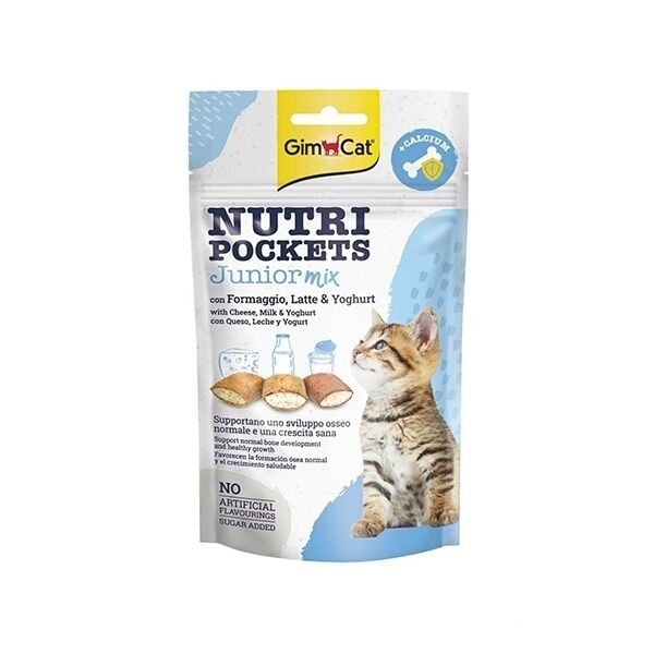 GimCat Nutripockets Junior Mix Kedi Ödül Maması 60gr