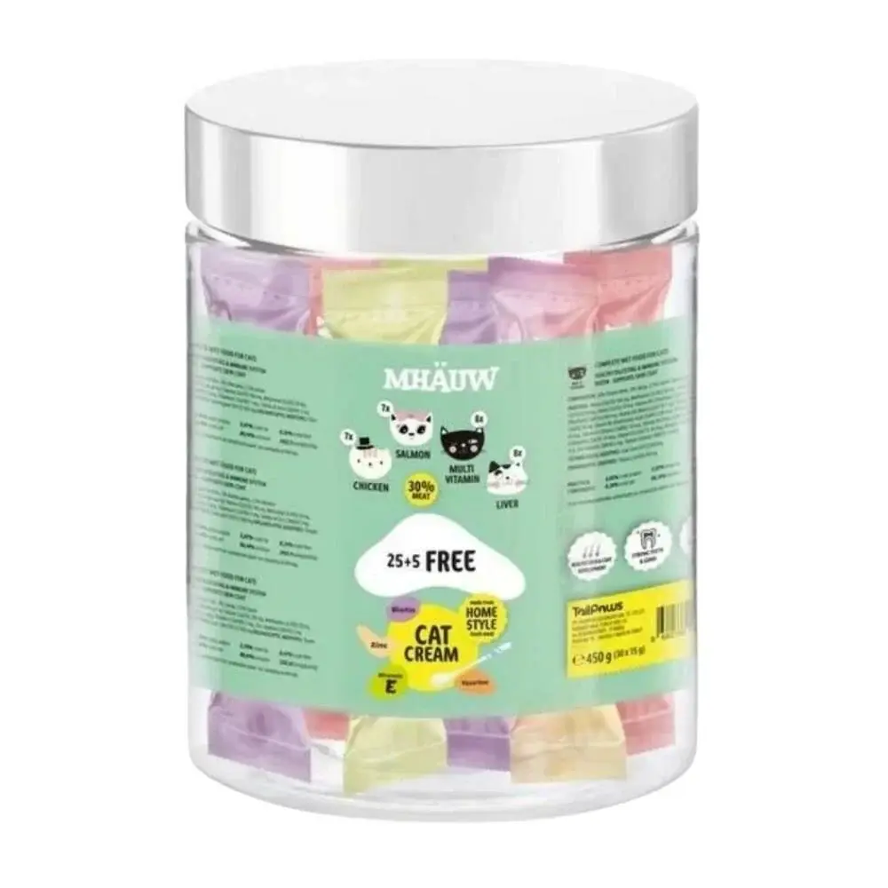 Mhauw Karışık Kremalı Sıvı Kedi Ödülü 30x15 gr