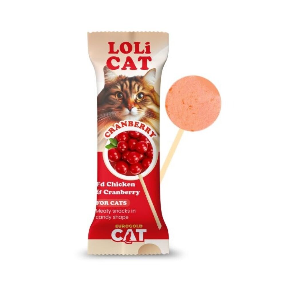 EuroCat EuroGold LoliCat Kızılcıklı Kedi Ödül Maması 1,5gr (15'li)