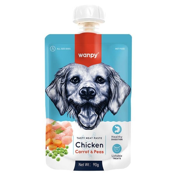 Wanpy Tavuklu ve Havuçlu Ezme Köpek Ödül Maması 90gr