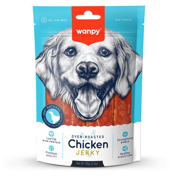 Wanpy Kavrulmuş Tavuk Parçaları Köpek Ödülü 100gr