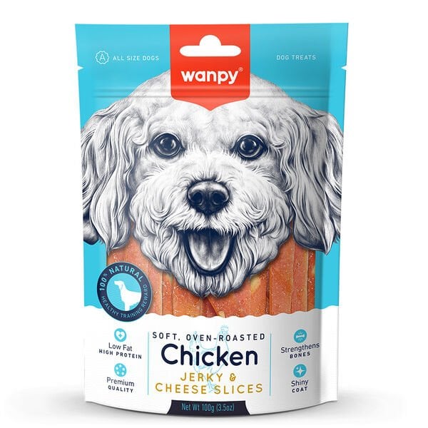 Wanpy Yumuşak Tavuk & Peynir Dilimleri 100g