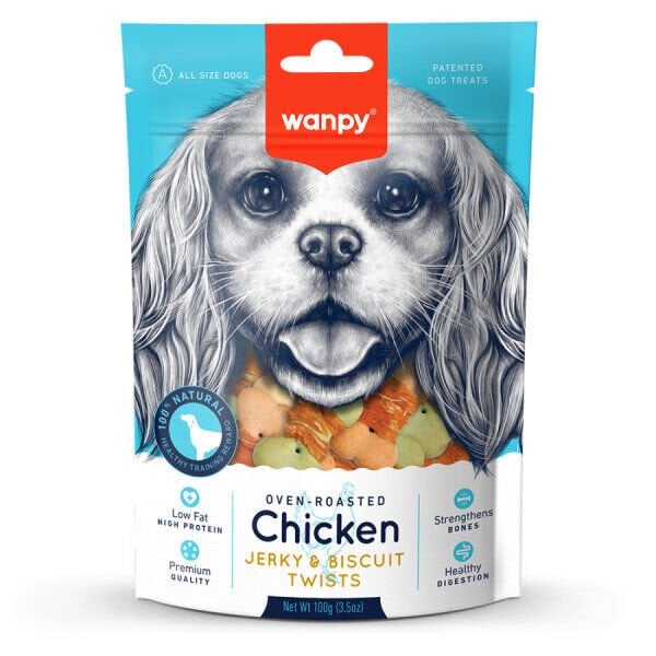 Wanpy Bisküvi Üzeri Tavuk Sargılı Köpek Ödülü 100gr