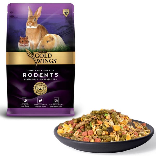 Gold Wings Premium Meyveli Kemirgen Yemi 1 Kg