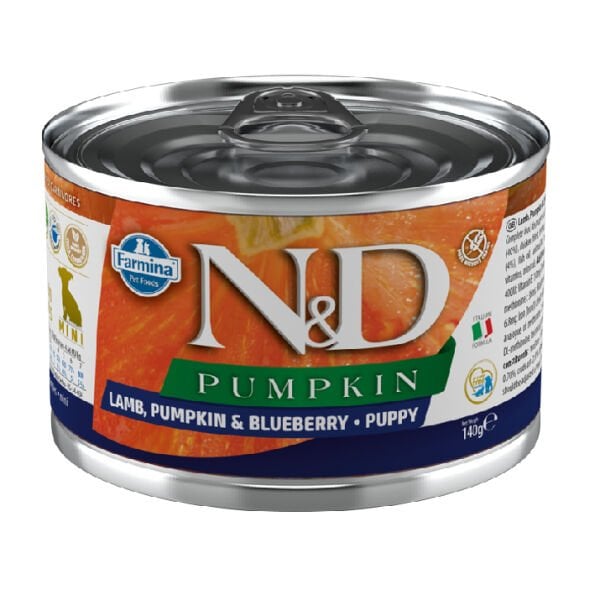 N&D Pumpkin Bal Kabaklı Kuzulu Küçük Irk Yavru Köpek Konservesi 140gr