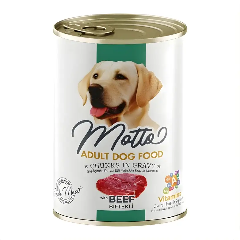 Motto Yetişkin Köpekler İçin Dana Etli Yaş Mama 400 Gr