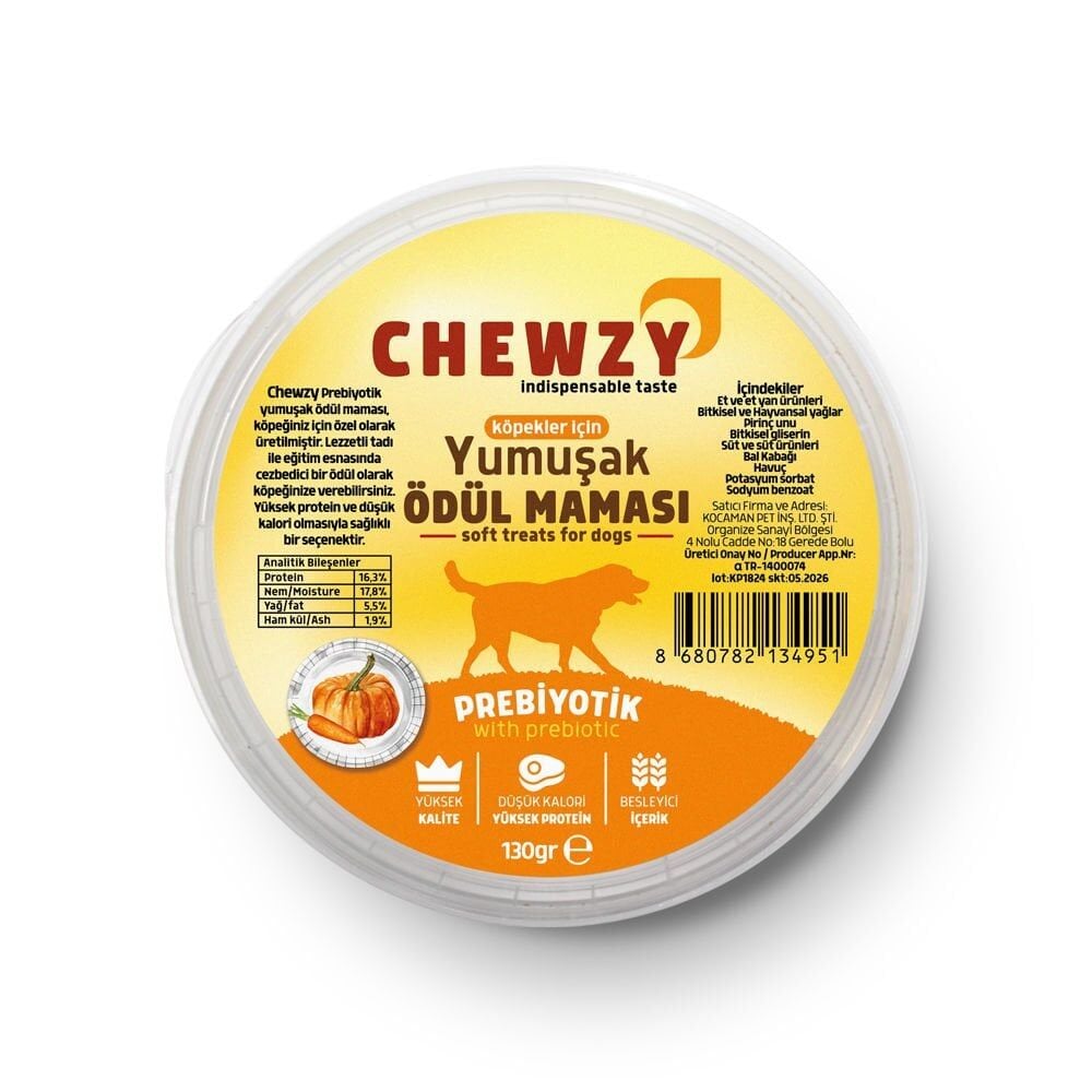 Chewzy Prebiyotik Yumuşak Köpek Ödül Maması 1 Adet 130 Gr