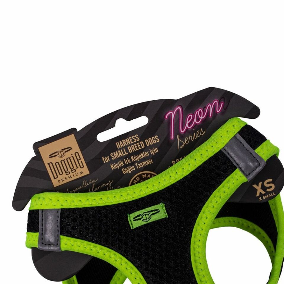 Doggie Neon Küçük Irk Köpek Göğüs Tasması XS 30-34cm