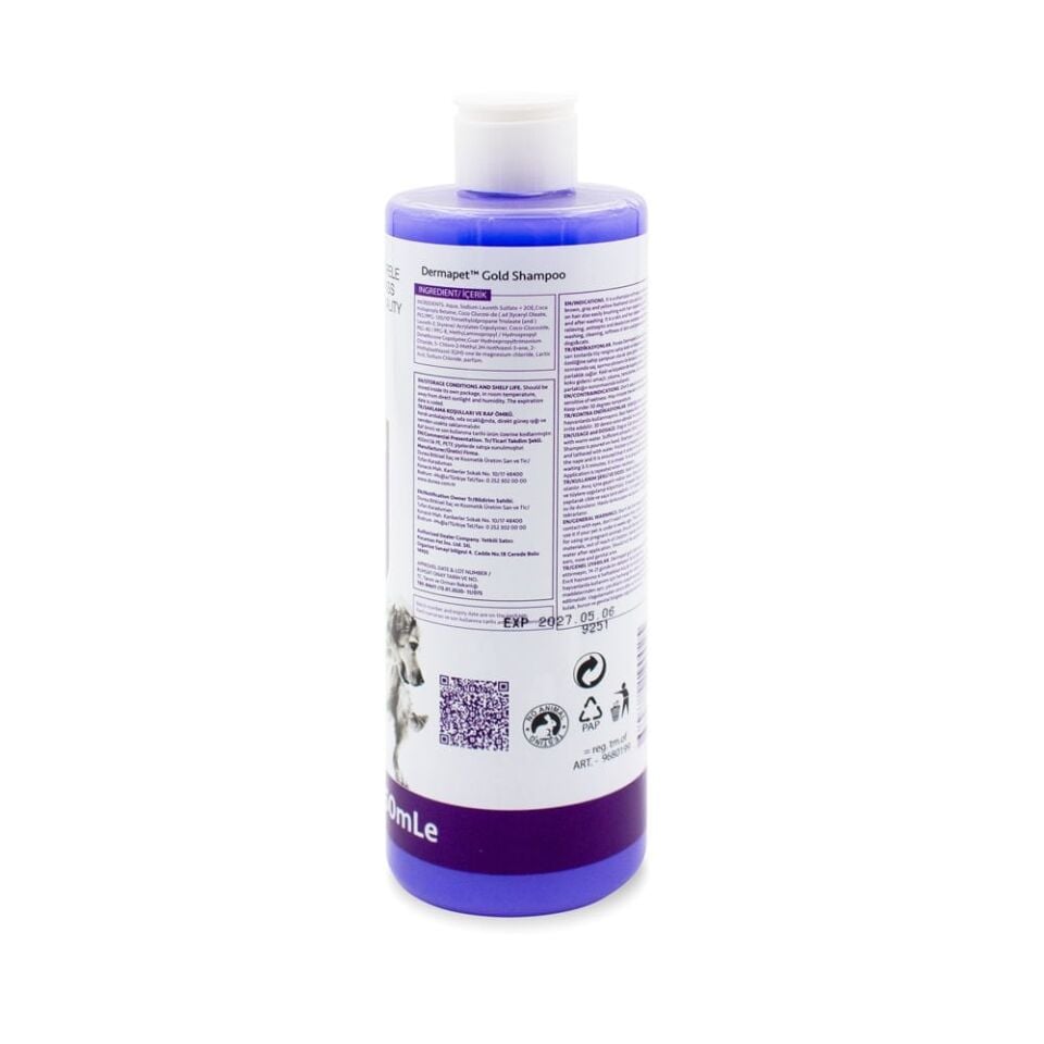 Purele Dermatolojik Kedi ve Köpek Şampuanı 450ml Kahverengi Tüyler