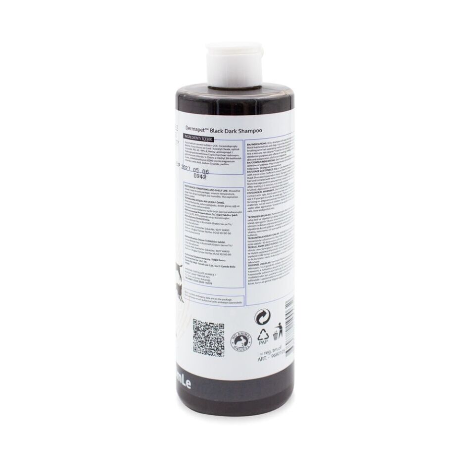 Purele Dermatolojik Kedi ve Köpek Şampuanı 450ml Siyah Tüyler